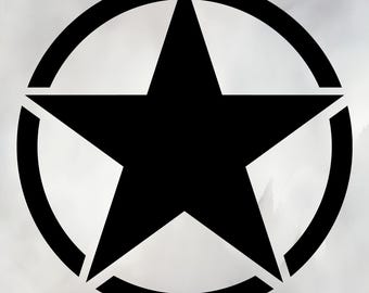 Army Star SVG PNG - Military Star for Cricut, Silhouette Laser, Print or Digital Use