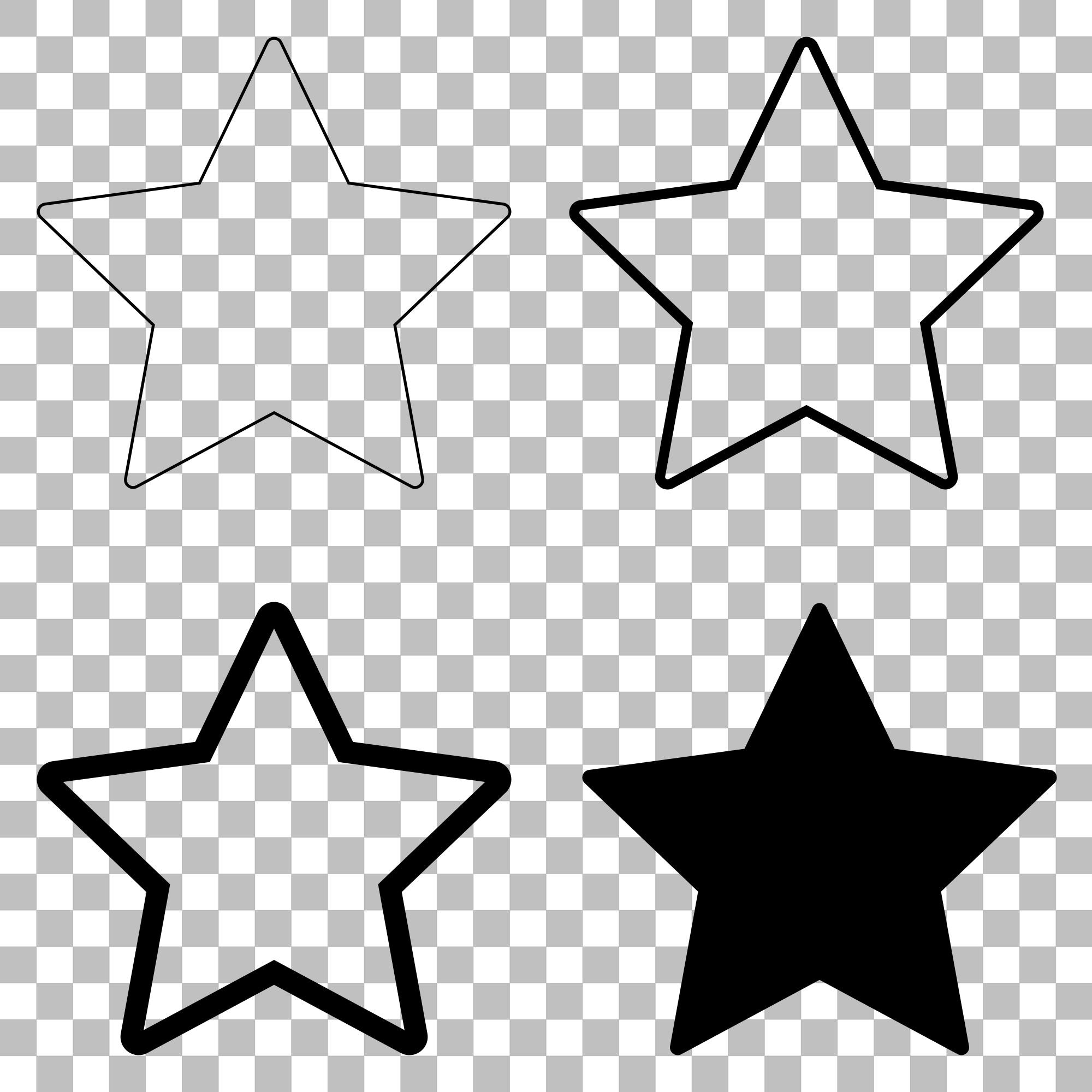 Svg Star Rounded Tips Star Rounded Bundle SVG PNG – Star Shape – Solid Black Vector for ...