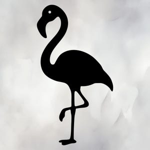 Flamingo SVG PNG – Standing Flamingo Silhouette, Tropical Bird Clipart, Cut File for Cricut & Laser