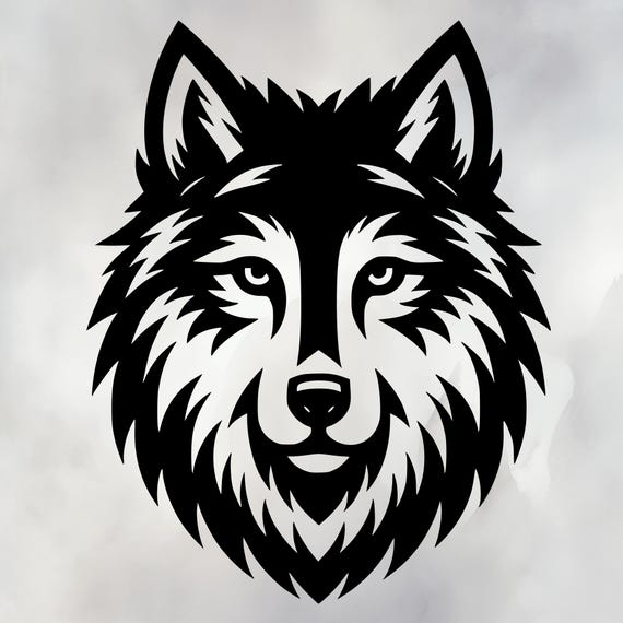 Wolf Head SVG PNG – Relaxed – Clipart for Cricut and Print - Etsy