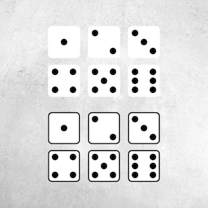 Dice SVG | Dice Face White/Black | Solid Fill | Vector | Clipart