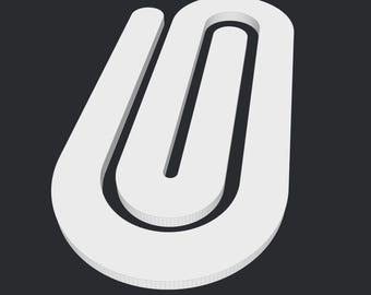 Jumbo Paperclip STL  – Jumbo Paper Clip STL