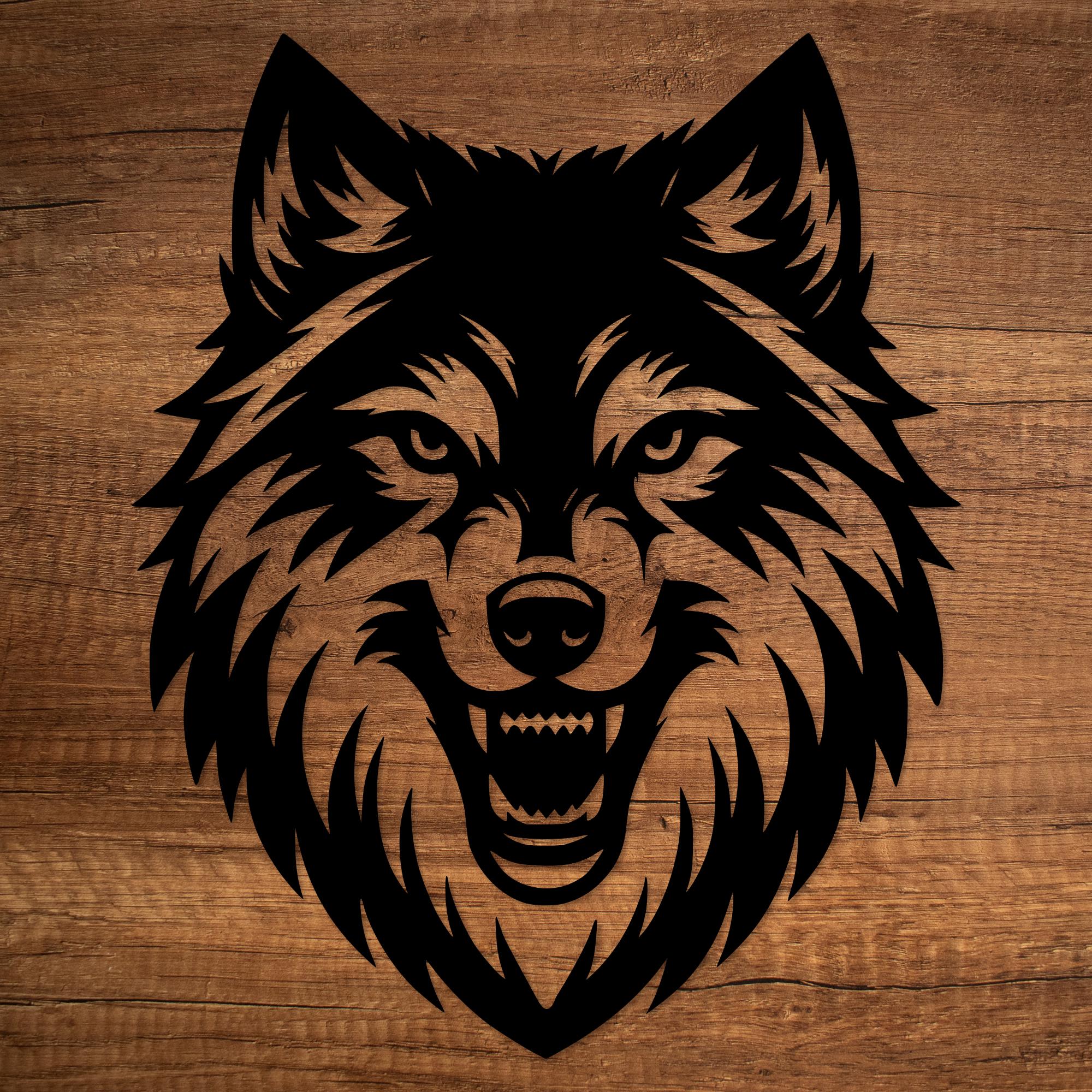 Wolf Head SVG PNG – Snarling– Clipart for Cricut and Print - Etsy