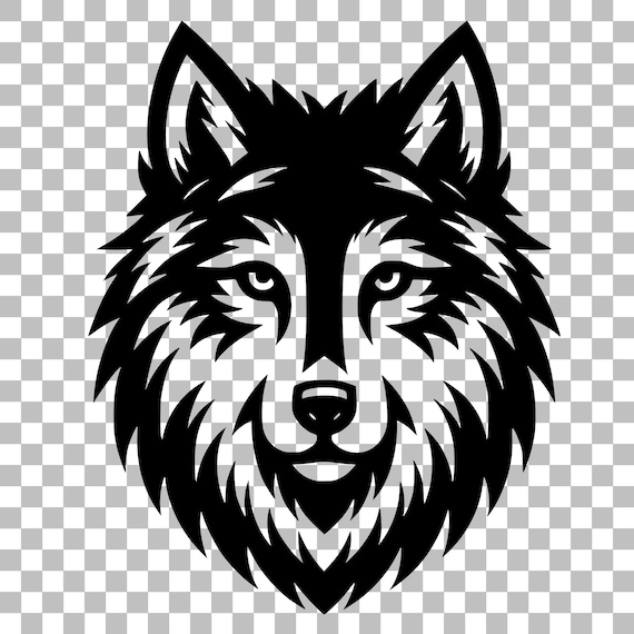 Wolf Head SVG PNG – Relaxed – Clipart for Cricut and Print - Etsy
