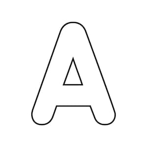 Tygbokstävermallar A-Ö, 2-7 tums utskrivbar PDF, alfabetsmallar för sömnad och applikation bild 4