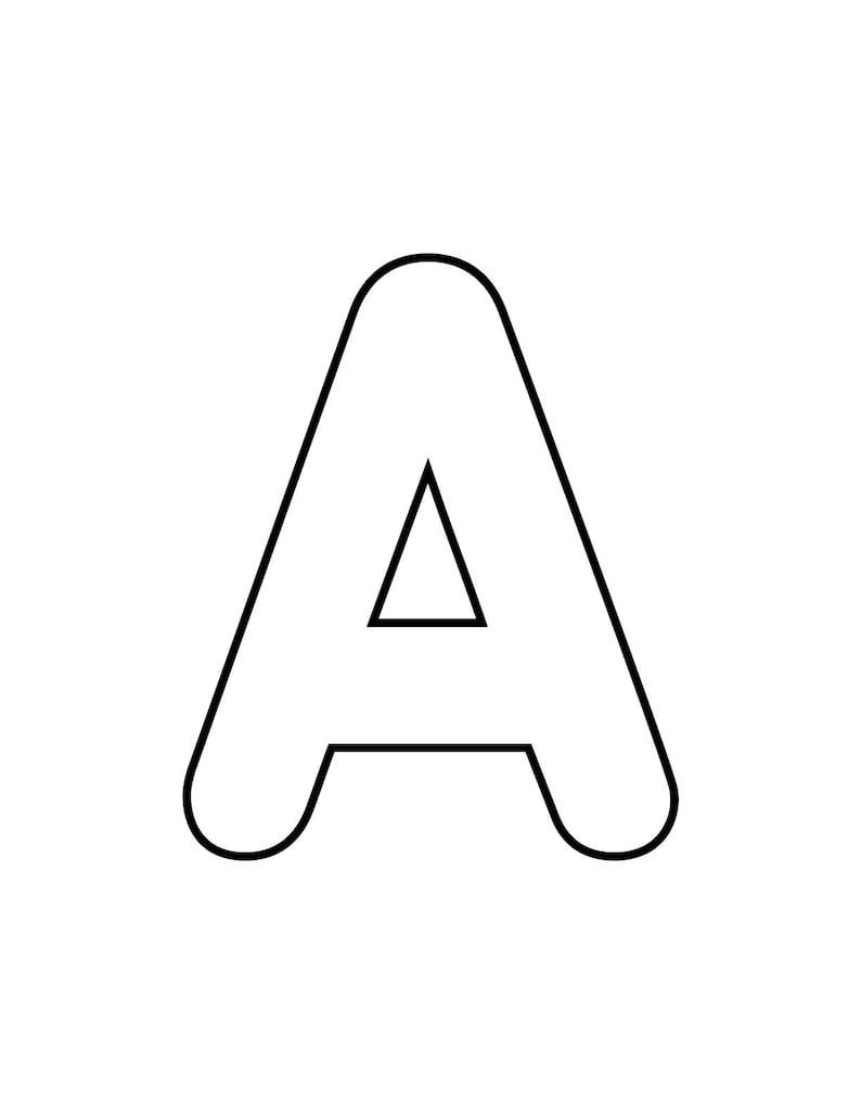 Tygbokstävermallar A-Ö, 2-7 tums utskrivbar PDF, alfabetsmallar för sömnad och applikation bild 4
