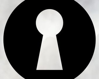 Keyhole SVG PNG - Keyhole Circle Silhouette - Clipart for Cricut, Silhouette, Print, and Digital Use