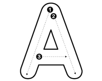 Alphabet Tracing Uppercase, Letter Tracing, Capital Letters A to Z, A4 + Letter Printable | PDF