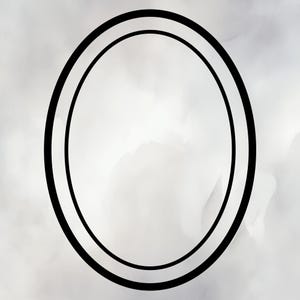 Elipse Doble Marco SVG PNG / Elipse Monograma / Vector