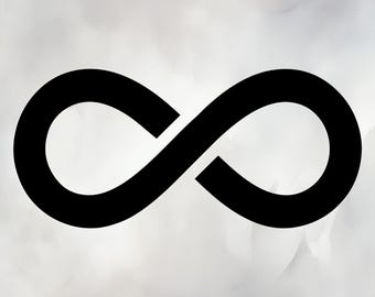 Infinity Symbol SVG – Black Solid Infinity Loop Cut File for Cricut, Laser, Print or Digital Design