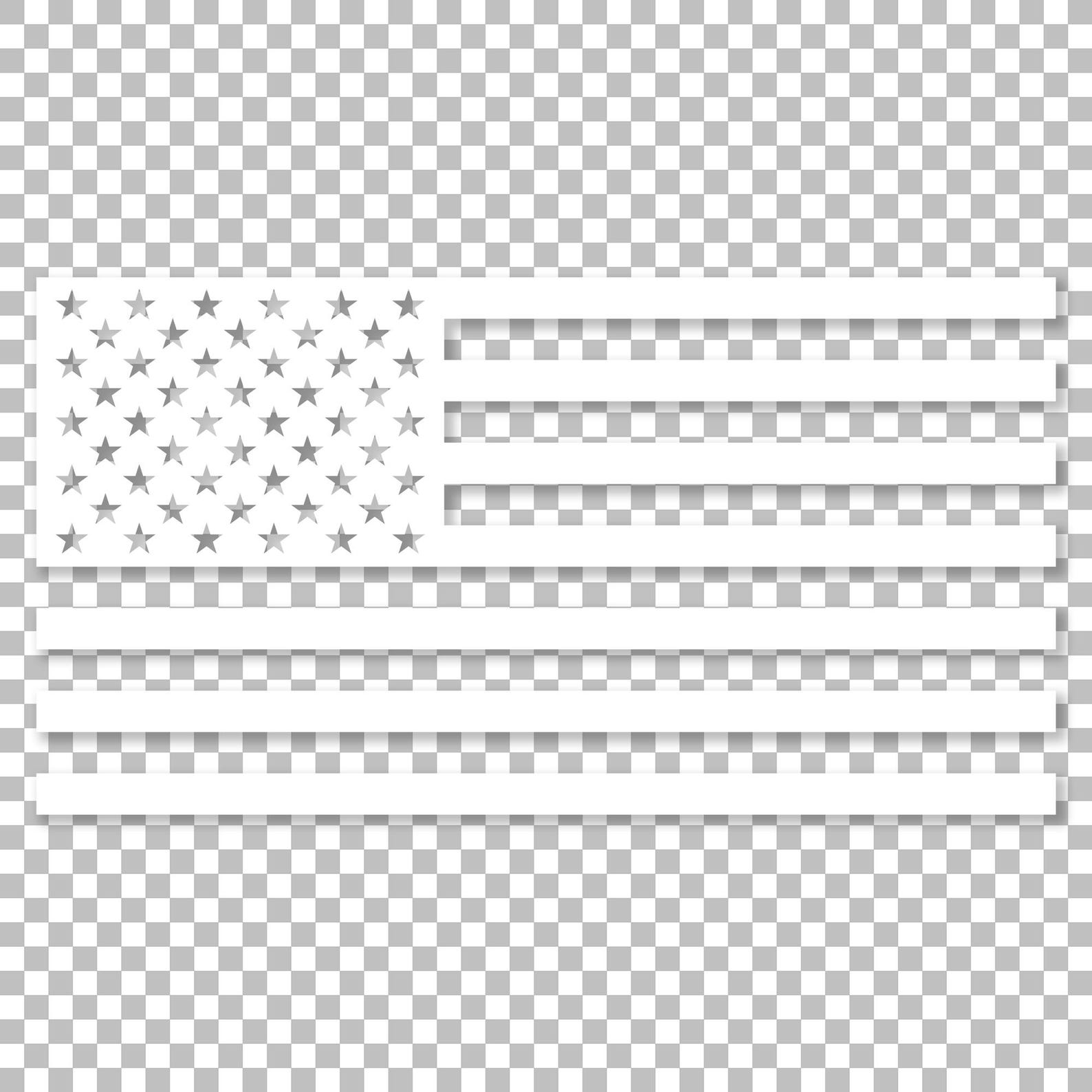 White US Flag SVG PNG – American Flag Silhouette – Transparent ...