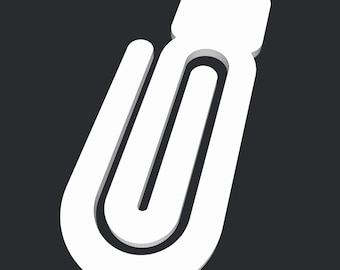 Jumbo Paperclip STL - Top Rounded Square - 3D Print File – Jumbo Paper Clip STL