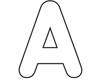 Alfabetletters hoofdletters A tot Z - pdf om af te drukken | Grote hoofdletters | Afgeronde hoofdletters