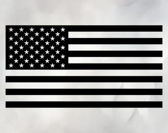 アメリカ国旗 SVG PNG - 黒のアメリカ国旗クリップアート - 昇華または