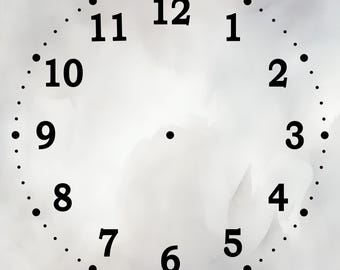 Clock Face SVG | Minute & Second Markers | Clock Face Template - for Cricut, Silhouette, Laser, Print or Digital