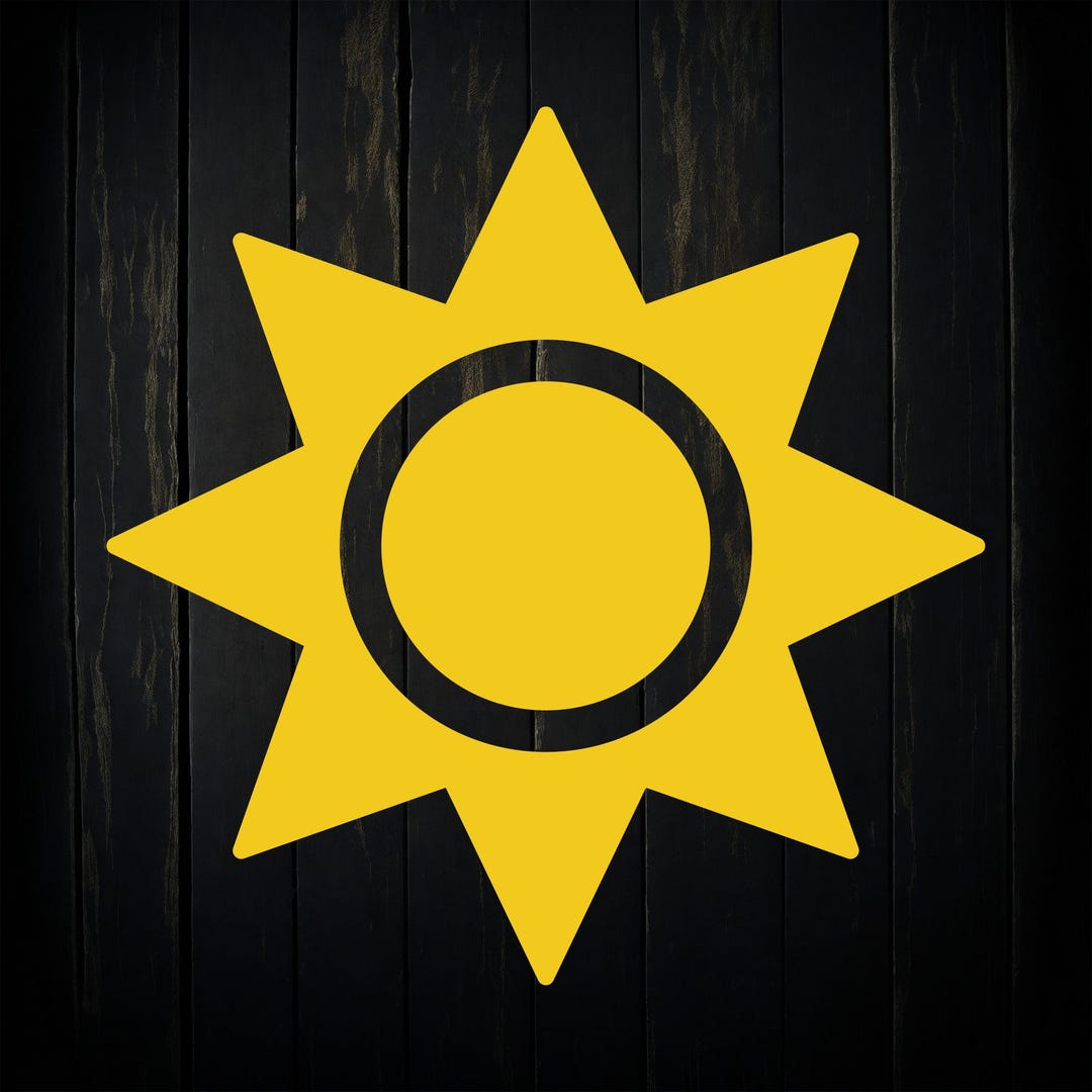 Sun SVG – 8 Point Star Sun With Circle Center - Etsy