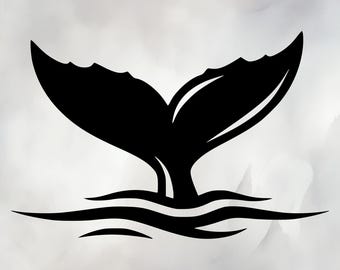 Whale Tail SVG PNG – Ocean Silhouette | for Cricut, Silhouette, Laser, Print or Digital Use