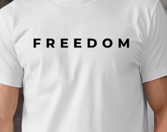 Freedom SVG PNG Black Freedom T-shirt Design Minimalist Text