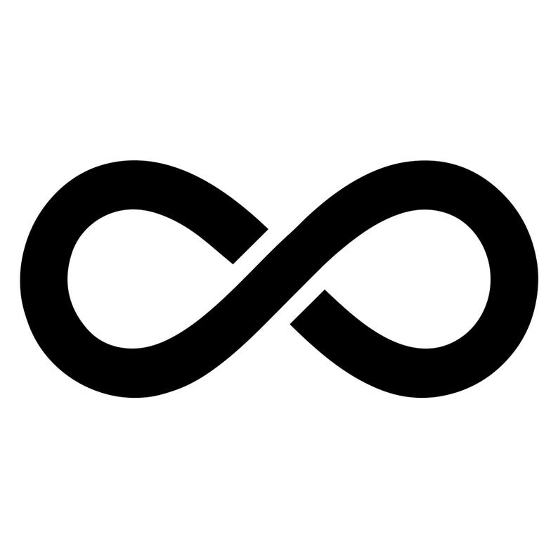 Infinity Symbol SVG – Black Solid Infinity Loop Cut File for Cricut ...