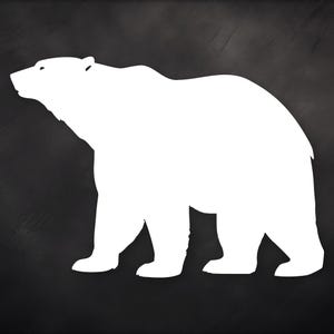 Polar Bear SVG PNG – Silhouette Arctic Animal Clipart for Cricut, Laser Cutting, Stickers & Printables