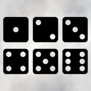 Dice SVG - Dice Face Transparent dots - for Cricut, Silhouette, Laser, Print or Digital