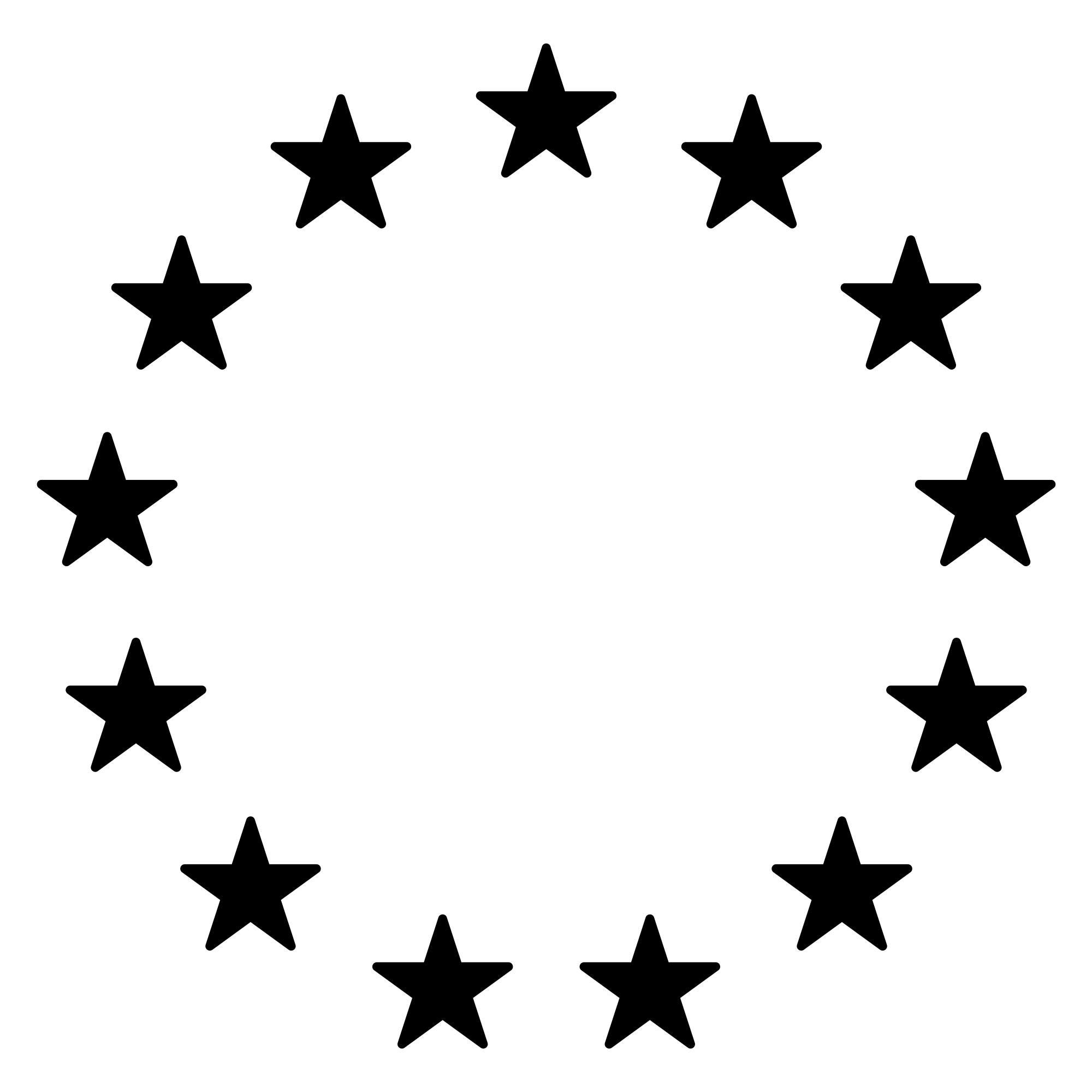 13 Star Betsy Ross Style Union SVG PNG | Rounded Stars in Circle ...