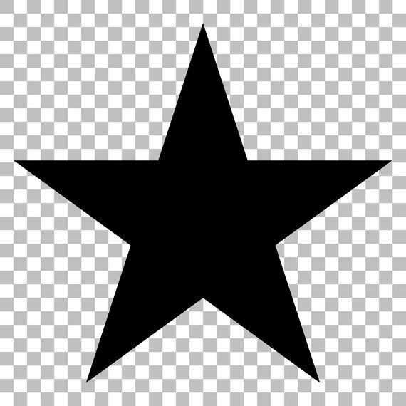星型 SVG | 基本的な五角形の星型 SVG と PNG | 黒のソリッド | Cricut
