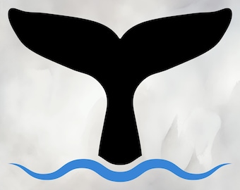 Whale Tale SVG PNG | for Cricut, Silhouette, Laser, Print or Digital Use
