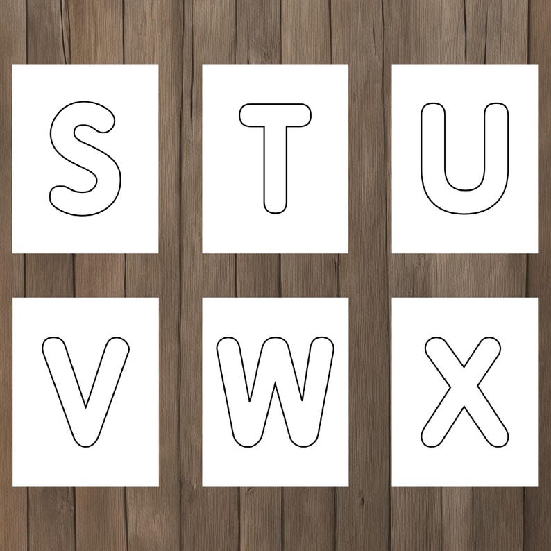 Capital I Rounded Alphabet Letters Uppercase A to Z - PDF for Print | Large Uppercase ...