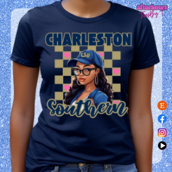 CSU Charleston Southern University Custom College Valentines Day DTF T-Shirt