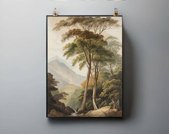 Tall Trees Digital Print | Forest Wall Art | Redwood Nature Printable | Woodland Landscape Decor | Peaceful Scenery | Digital Download