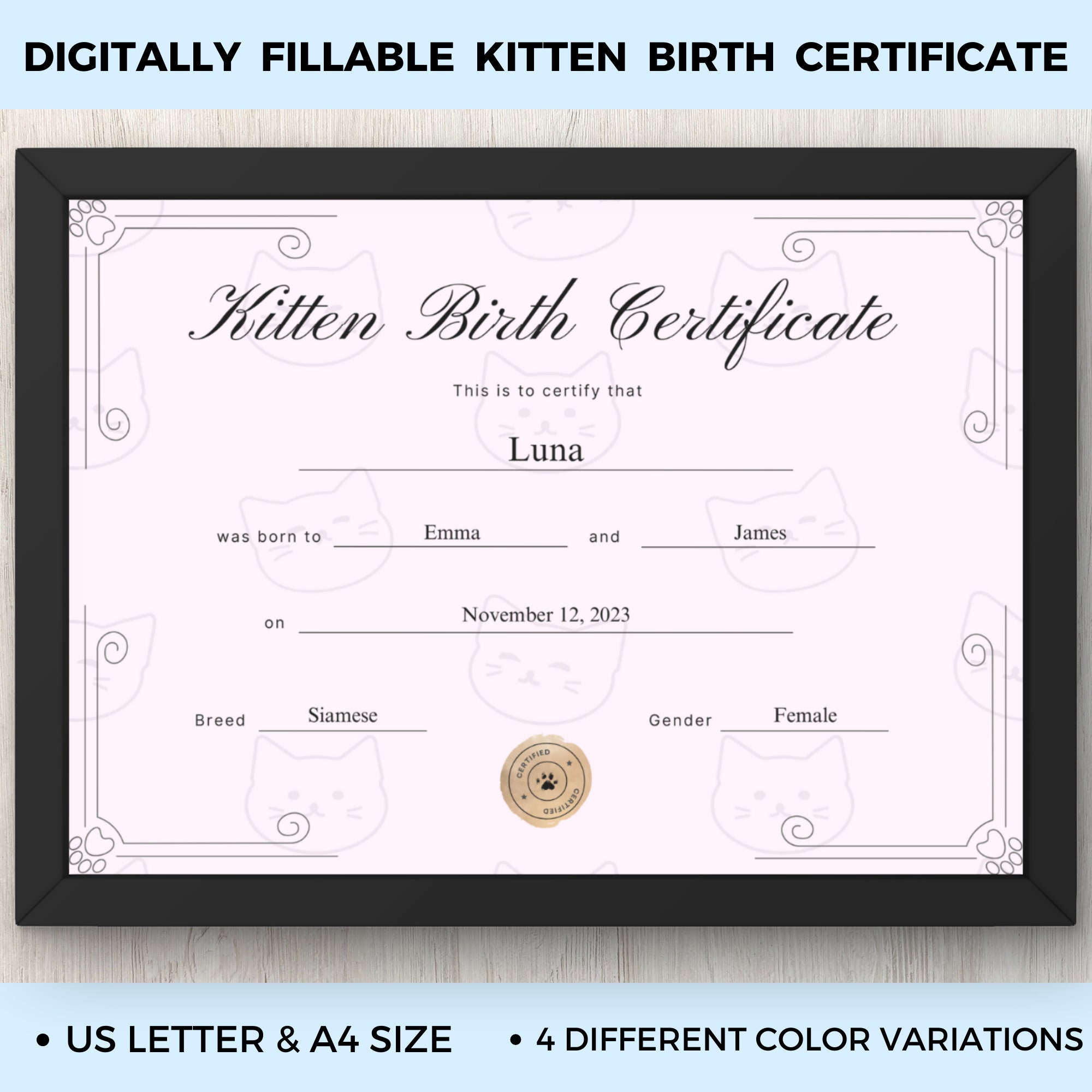 cat-birth-certificate-template-fillable-certificate-of-birth-for-kittens-editable-pdf-for-cats-pet-birth-certificate-for-newborn-kitten-etsy