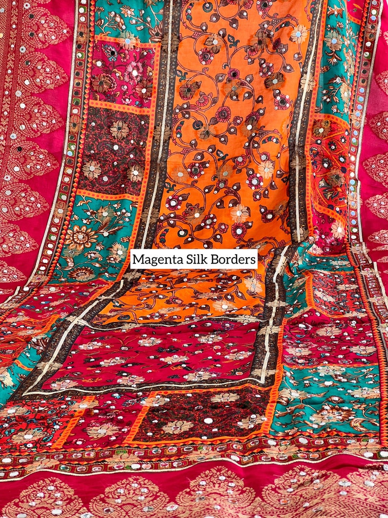 Pakistani Dupatta With Silk Borders Beautiful Print Etsy