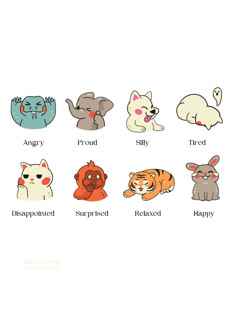 Montessori Printable Emotions Chart Homeschool Learning - Etsy