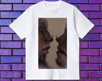 Koszulka Vintage Art - Koszulka artystyczna - Koszulki dla kochanków - Portret sztuki - Prezent dla niego - Prezent dla niej - Prezenty urodzinowe - Koszulki unisex