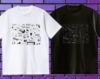 Hard Rock muziek Tee - Rock and Roll Tees - Metal muziek T-shirt - Unisex Tee
