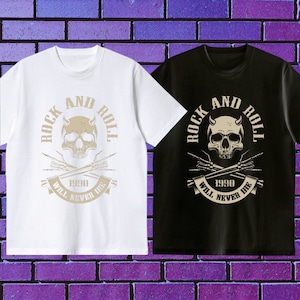 Rocker Tee - Rock and Roll Skull Tee -  Metal Music Tee - Hard Rock Tshirt - Unisex Tee