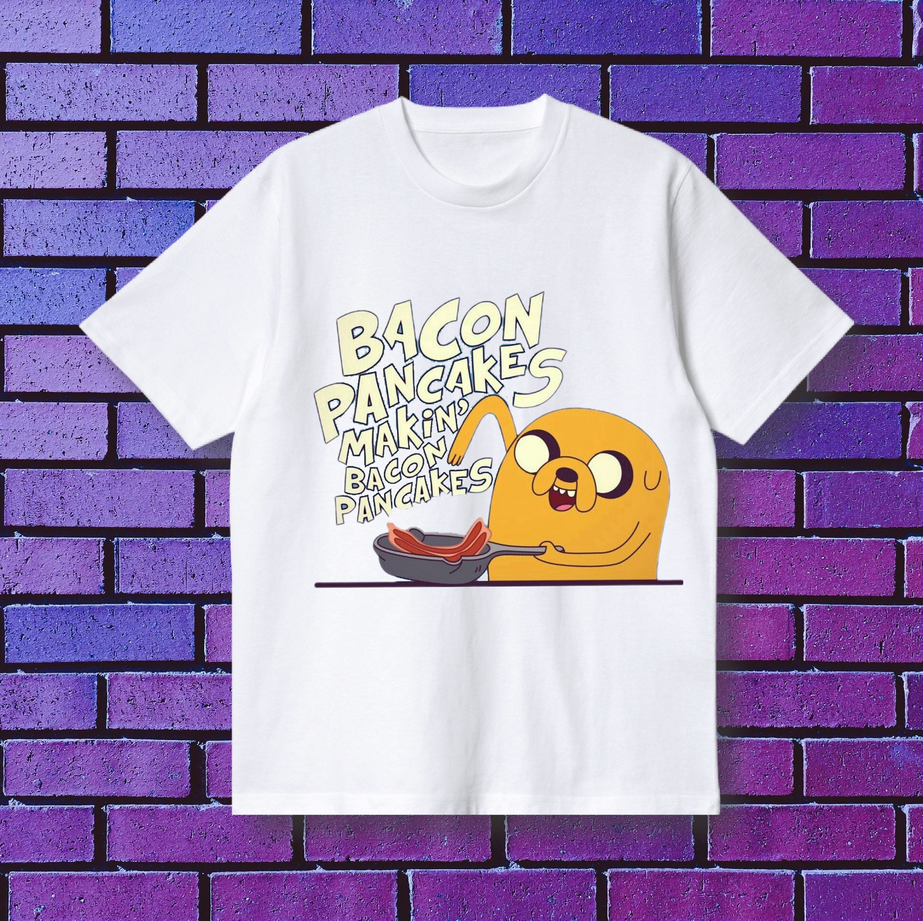 Jake the Dog Tee Bacon Pancakes Song Tee Adventure Time Tshirt Movie