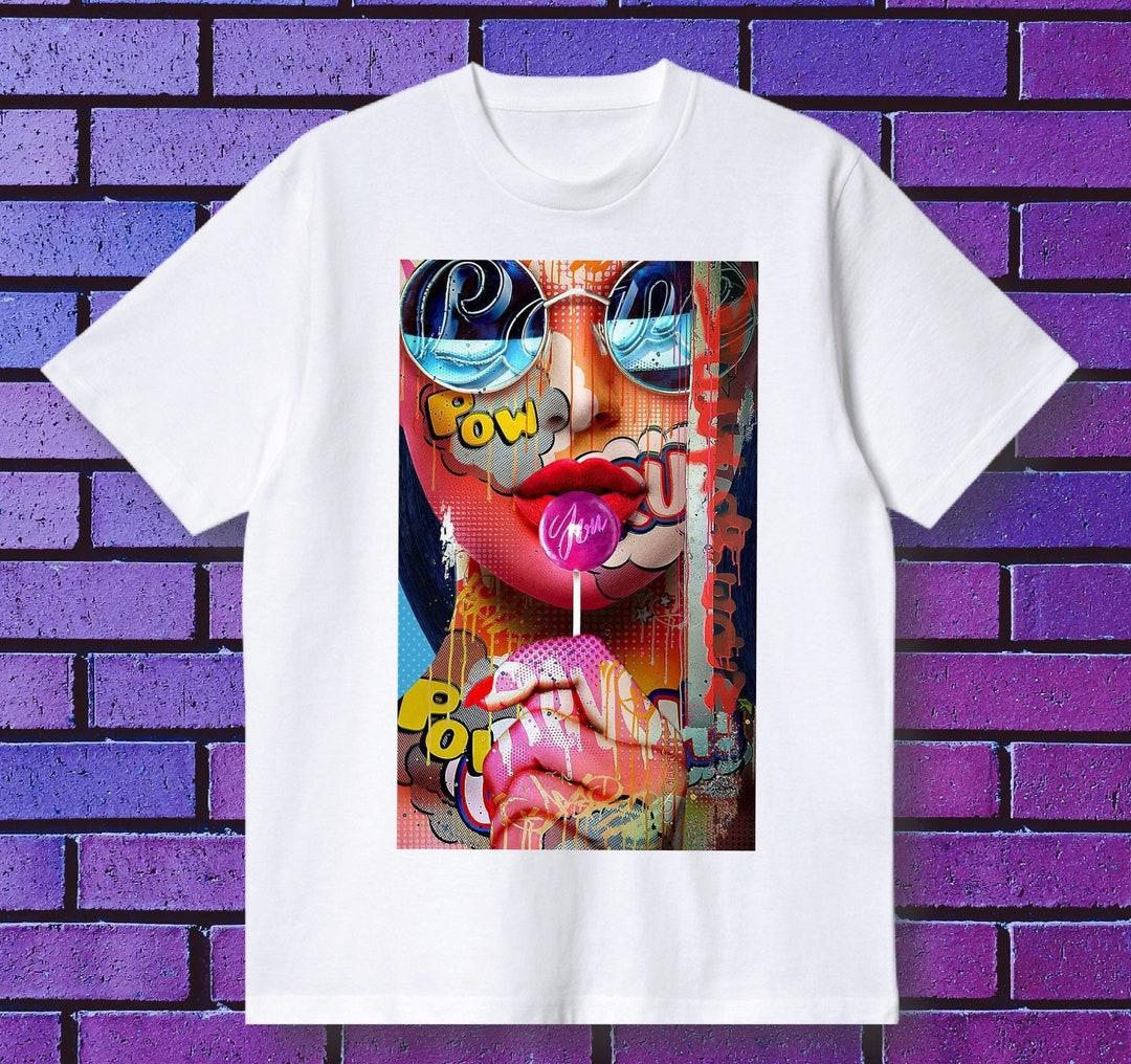 Lollipop Art Girl Tshirt Vintage Tees Art Tees Graphic Tees Gift for Him Gift for Her Unisex