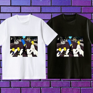 The Simpsons Family Tee - Funny Tshirt Design - Bart Hommer Lisa Marge - Gift For Him - Gift For Her - Gift For Kids - Unisex Funny Tee
