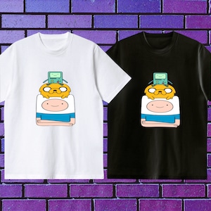 Adventure Time Tshirt - Cartoon Tees - Unisex Graphic Tee - Finn Jack Bmo Tshirt - Cadeau voor hem - Cadeau voor haar - Cadeau voor kinderen