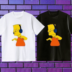Bart Simpson Music  Shirt - The Simpsons Family Tshirt  - Hommer Lisa Margee - Gift For Him - Gift For Her - Gift For Kids - Unisex Tee