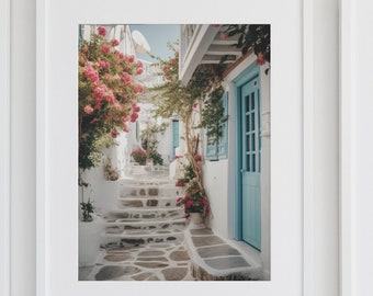 Mykonos Print | Travel Prints Nursery