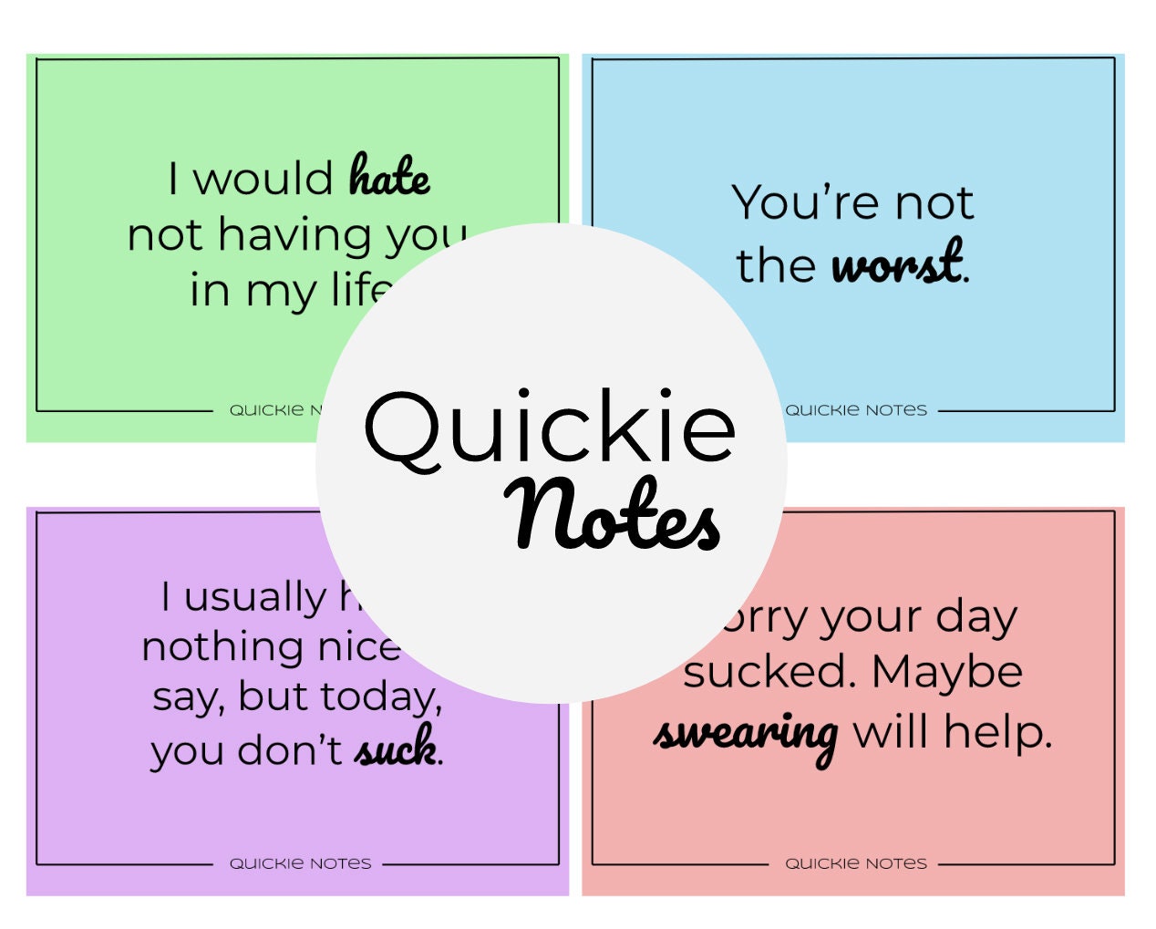 Printable Quickie Notes of Positive Affirmations for Coworkers and ...