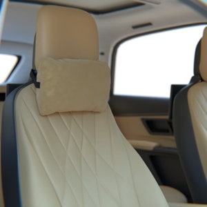 1 Pair Luxury Car Headrest Pillow Unisex Breathable Auto Neck Rest