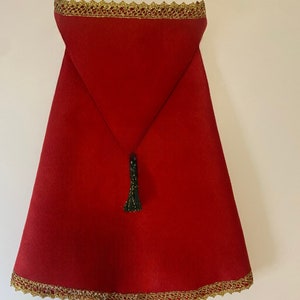 Cape avec capuche pour chat et petit chien Style Oriental Selham Facile à Enfiler, pour les occasions de lEid Rouge