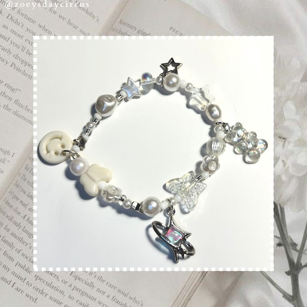 ethereal ivory star charm bracelet