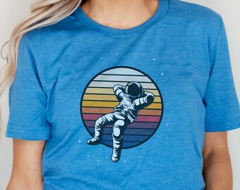 Astronaut T-Shirt, Relaxing In Space, Chilling, Taking It Easy, Space, Astronaut, Stars, Cosmos, Astronomy Lovers, Cosmos