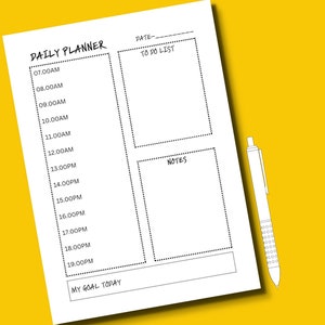 Daily Planner, Digital planner, Printable planner