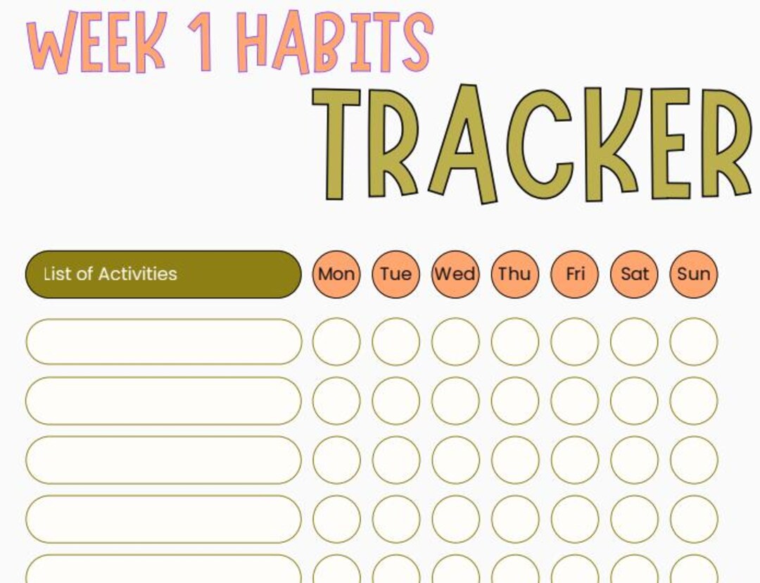 52 Weeks Habit Tracker - Etsy